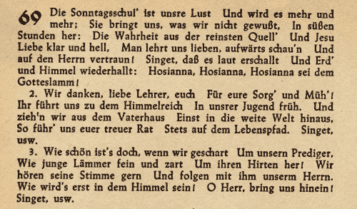 Die Sonntagsschul' ist unsre Lust